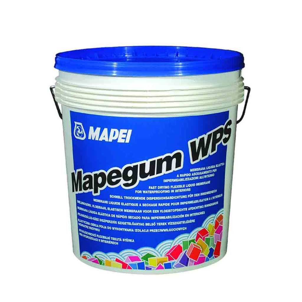 A Mapei Mapegum WPS kenhető vízszigetelő anyag pontosan erre készült: felhasználásra kész, gyorsan szárad, és rugalmas réteget képez a beltéri, időszakosan nedves helyiségekben.